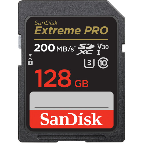 SanDisk Extreme PRO 128GB SDXC Memory Card V30 (200MB/s)